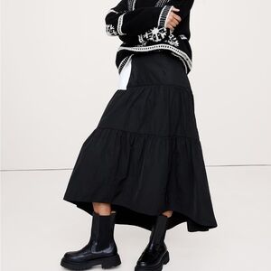 Banana Republic Black High Low Skirt